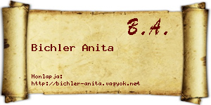 Bichler Anita névjegykártya